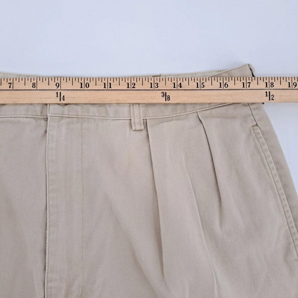 Polo Ralph Lauren Chino Pants Mens 36x30 Cotton Khaki Pleated Straight Leg Tan - Picture 7 of 11